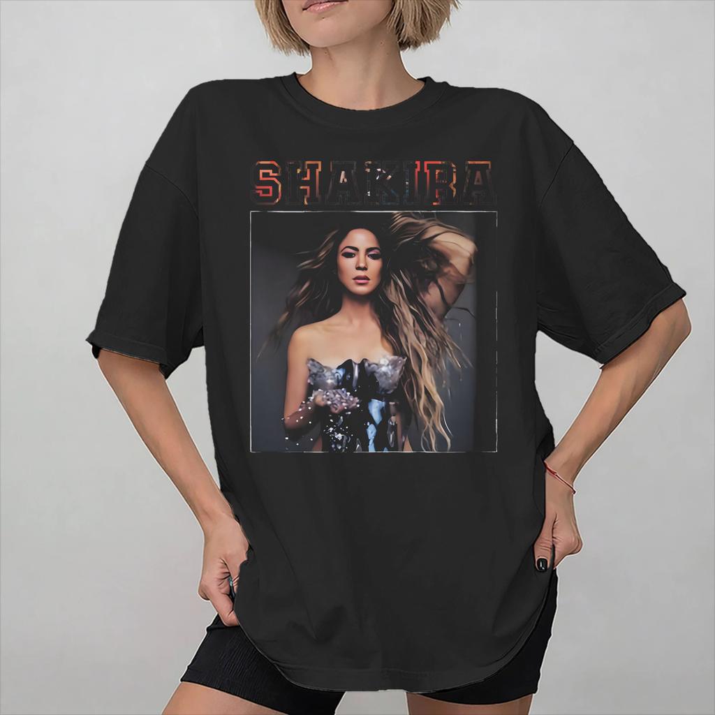 Shakira Las Mujeres Ya No Lloran World Tour Accessories Unisex Women T Shirts Cotton Tee Graphic Printed Tops Tshirt