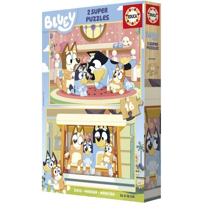 Puzzle - EDUCA - Bluey - 2 x 16 pièces - Multicolore - Pour enfants à partir de 3 ans