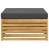 Outdoor Footstool Solid Acacia Wood White