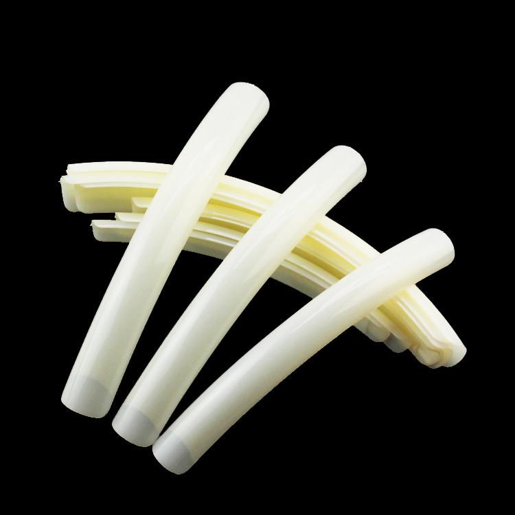 10Pcs/pack Half Well Full Cover White Natural Long Nail Tips Tool Acrylic UV Gel French False Nails