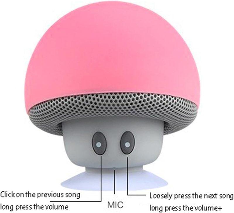 Портативный Bluetooth-динамик Mushroom, мини-беспроводной водонепроницаемый динамик с присоской для использования на открытом воздухе, дома, в автомобиле, на рабочем столе