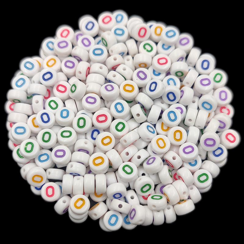 Товары для домашней вечеринки, 50 шт., 7 мм, красочные буквы, оптовая продажа, свободные бусины, изготовление ювелирных изделий, ожерелье, браслет, сделай сам, для кулона