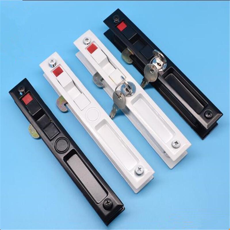 Glass Sliding Door Locks Aluminum Alloy Invisible Lock Patio Kitchen Living Room Bathroom Double Hook Lock Furniture Hardware