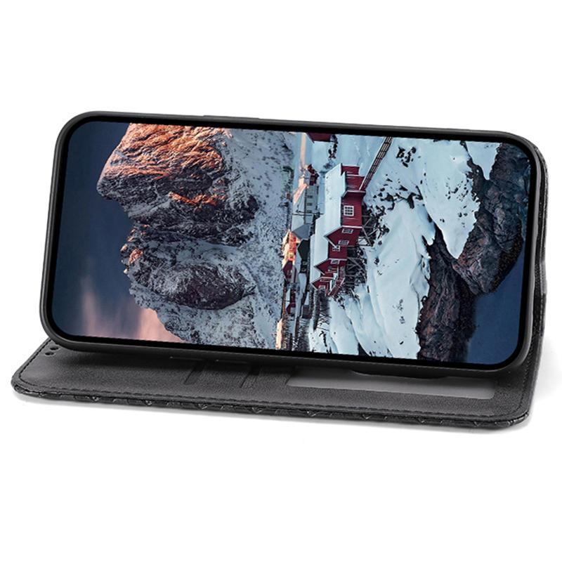 Чехол для Xiaomi Redmi Note 13 Pro 4G, кошелек-чехол из искусственной кожи с ромбовидным тисненым узором