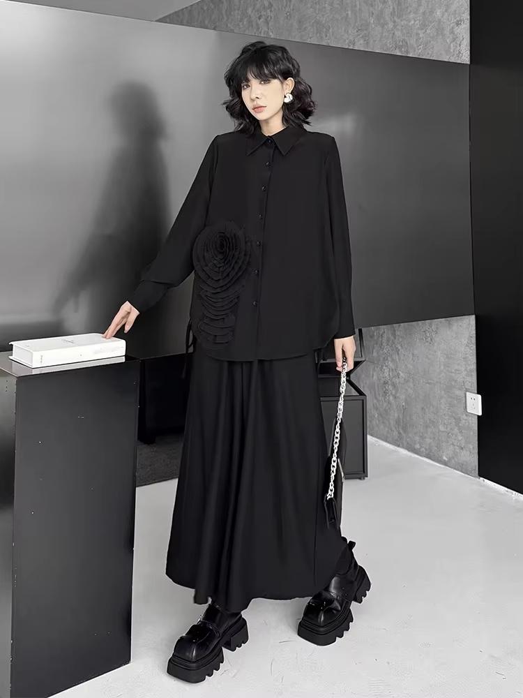 Xitao Side Split Bandage Three-dimensional Pant Set GYX1527