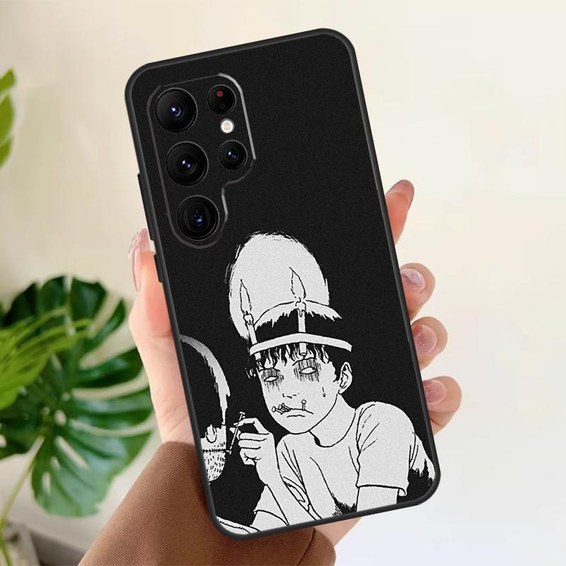 Horror Manga Style Soft Case For Samsung Galaxy S25 Ultra S21 S22 S23 S24 Plus S9 S10 S20 FE S24 FE Phone Cover