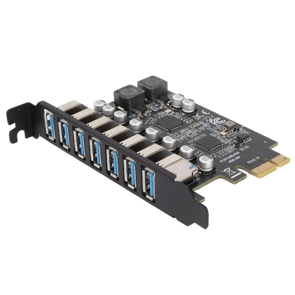 5Gbps PCIE Expansion Card USB 3.2 GEN1 7 Port PCIE Card PCIE to USB Card PC Expansion
