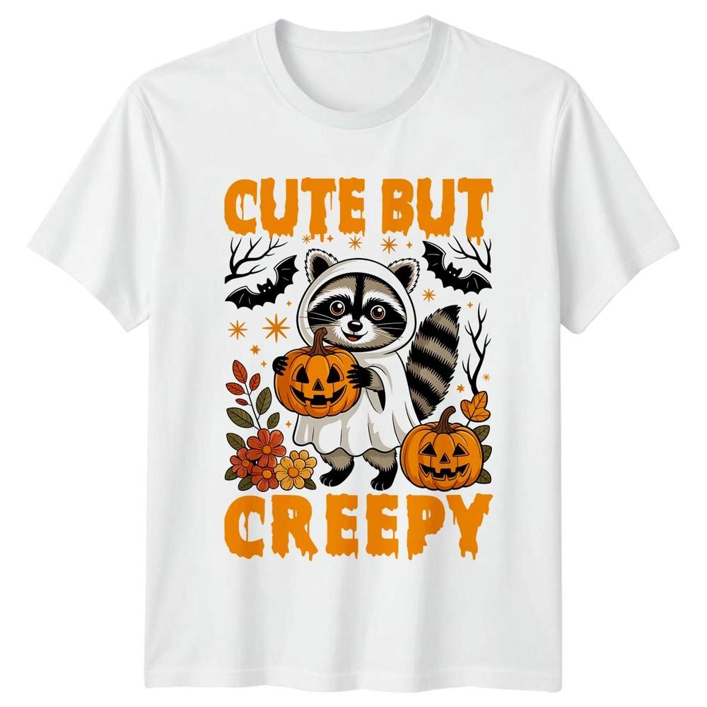 Cute But Creepy TShirt Raccoon Halloween Gift For Him And Her
