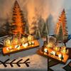 Decorative Christmas Desktop Candle Holder Detachable Christmas Tree Decoration  Dining Tables