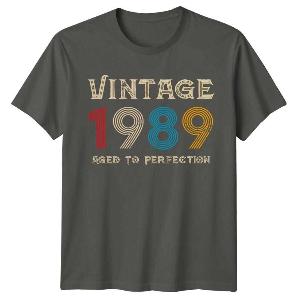 Vintage 1989 Aged To Perfection Unisexs T Shirt 37th Birthday Gift