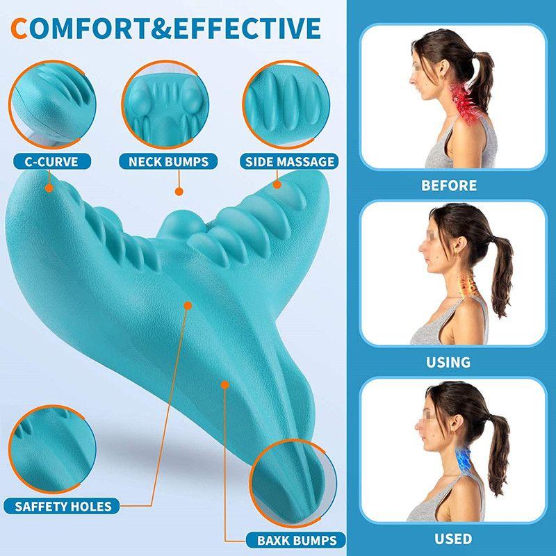 Массаж шеи, коррекция тракции плеч и плеч, гравитационный точечный массаж, облегчение боли в шейном отделе позвоночника, массажная подушка для шейного отдела позвоночника