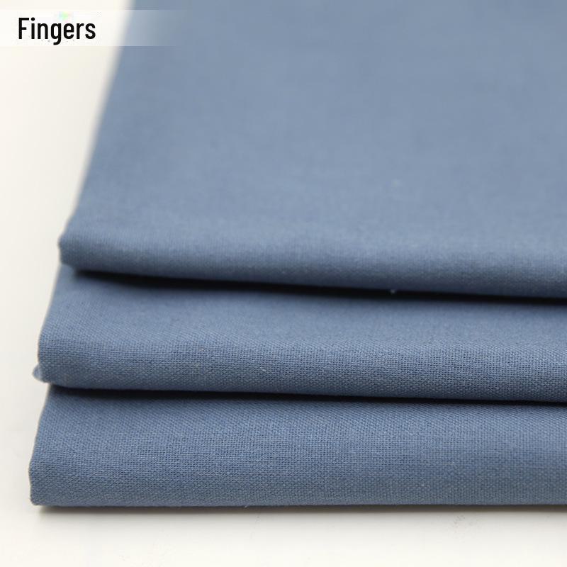 Простая синяя хлопковая и льняная ткань для вышивки своими руками и ручного пэчворка