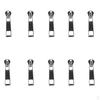 10 Spare Parts for with Metal ZIP HINGES CONTINUOUS N. 3 DIY , White, 3.2 X 0.7 Cm