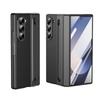 Leather Glass Film Pen Slot with Pen Phone Case for Samsung Galaxy Z Fold 6 5 4 3 Fold6 Fold5 Hinge Protection Shockproof Cover