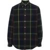 Polo Plaid Single-Breasted Long Sleeve Shirt Men Shirts Dark-Brown Green 710916468-001