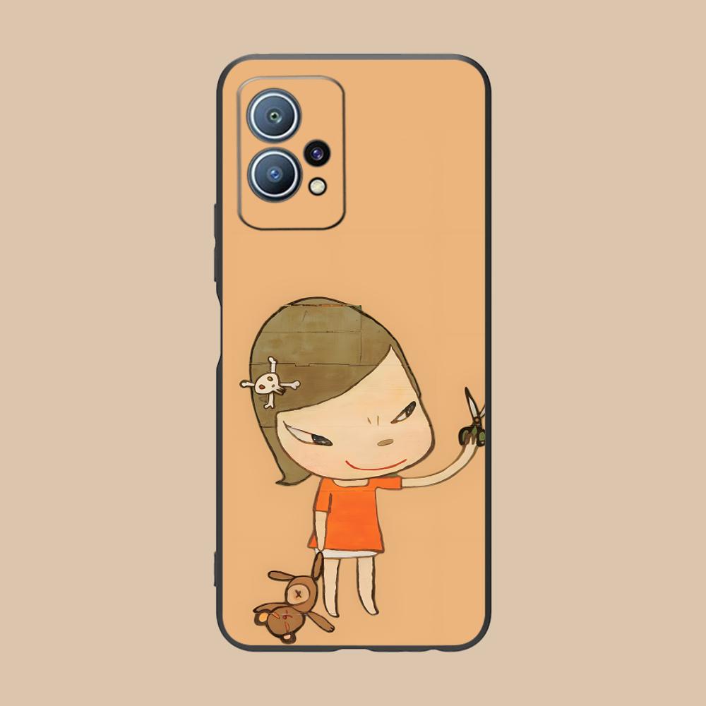 Anime Yoshitomo Nara Phone Case for Huawei P60 P50 P40 P30 P20 P10 P9 P8 Pro Lite Plus Colorful Printing Cover Smartphone Luxury