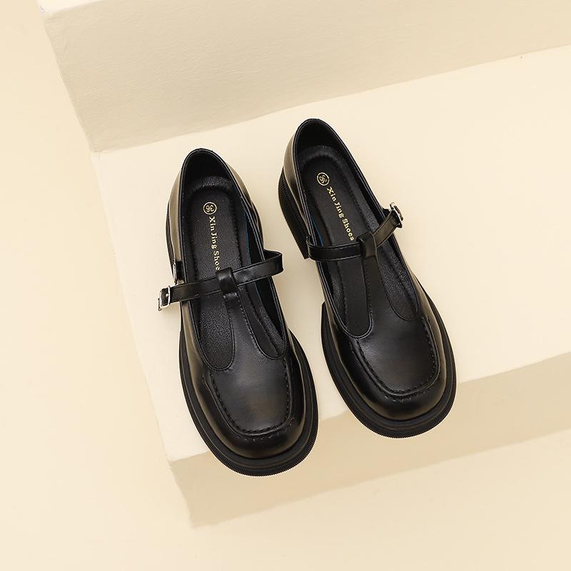 Туфли Мэри Джейн, новые кожаные туфли на толстой подошве для повседневной женской обуви