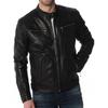 Men's Genuine Lambskin Black Leather Jacket Stylish Motorcycle Bomber Biker Outerwear MJ 237
