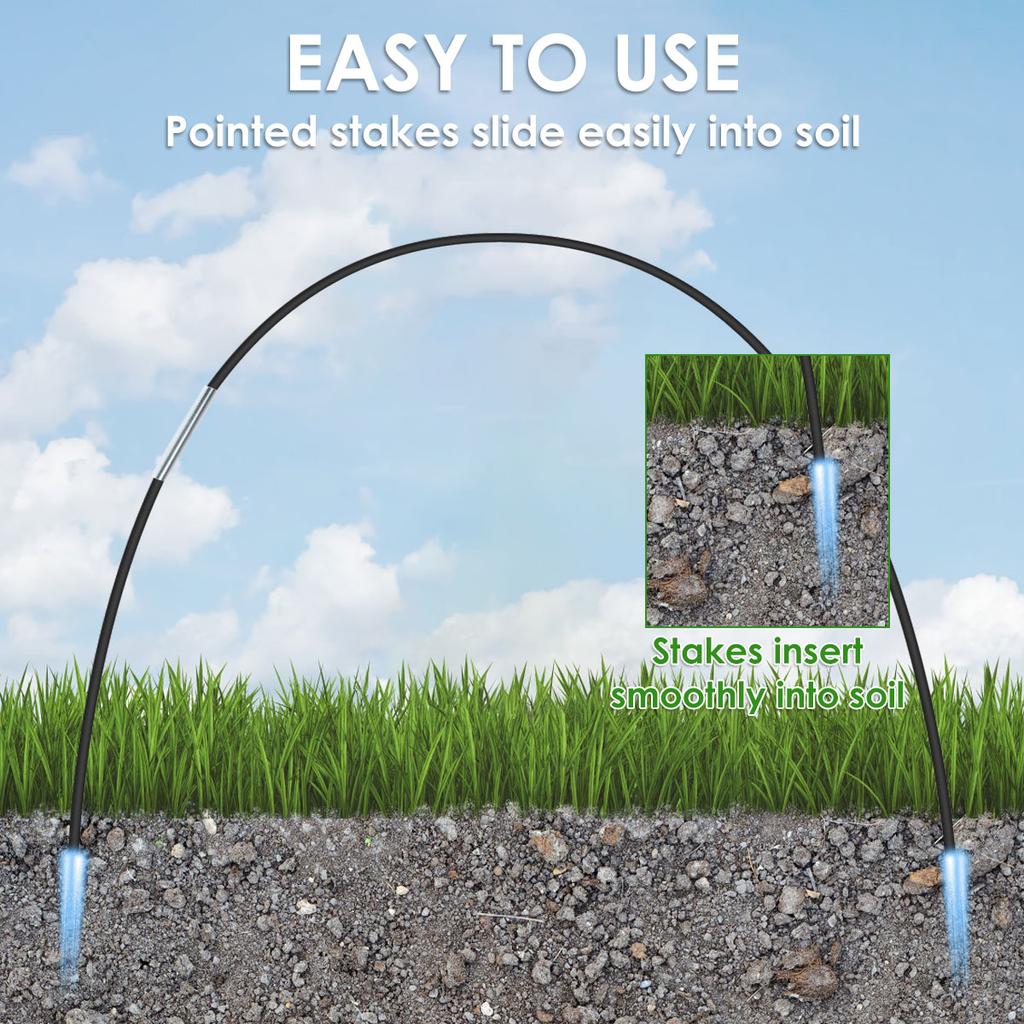 Набор дуг для теплицы, многоразовый набор для выращивания из стекловолокна, арка для рассады, кронштейн для навеса, опора для туннеля для выращивания овощного сада, горячая распродажа