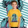 Boys Girls Cotton T Shirt Bleach Ichigo Anime Print Casual Summer Short Sleeve Top Kids Clothing Children