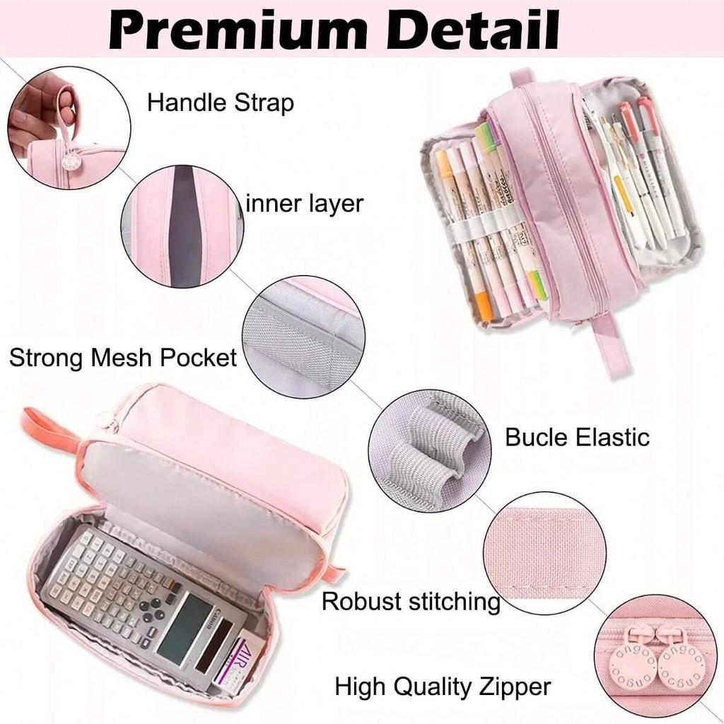 Пенал большой емкости, многофункциональный пенал PenPouch, пенал цвета макарон для хранения канцелярских принадлежностей для школьников и студентов, школьные офисные принадлежности
