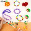 930Pcs Pony Beads for Bracelet Making Kit, Fruit Flower Polymer Clay Beads Rainb
