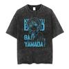 Retro Spider Gym Workout Graphic Washed Black Oversized T-shirts for Women Movie Streetwear Hip Hop Cotton Tops Women Harajuku