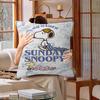 SSnoopy Anime Pillow Covers Cartoon Sofa Decorative Home Doublesided Printing Short Plush Cute Cushion Cover