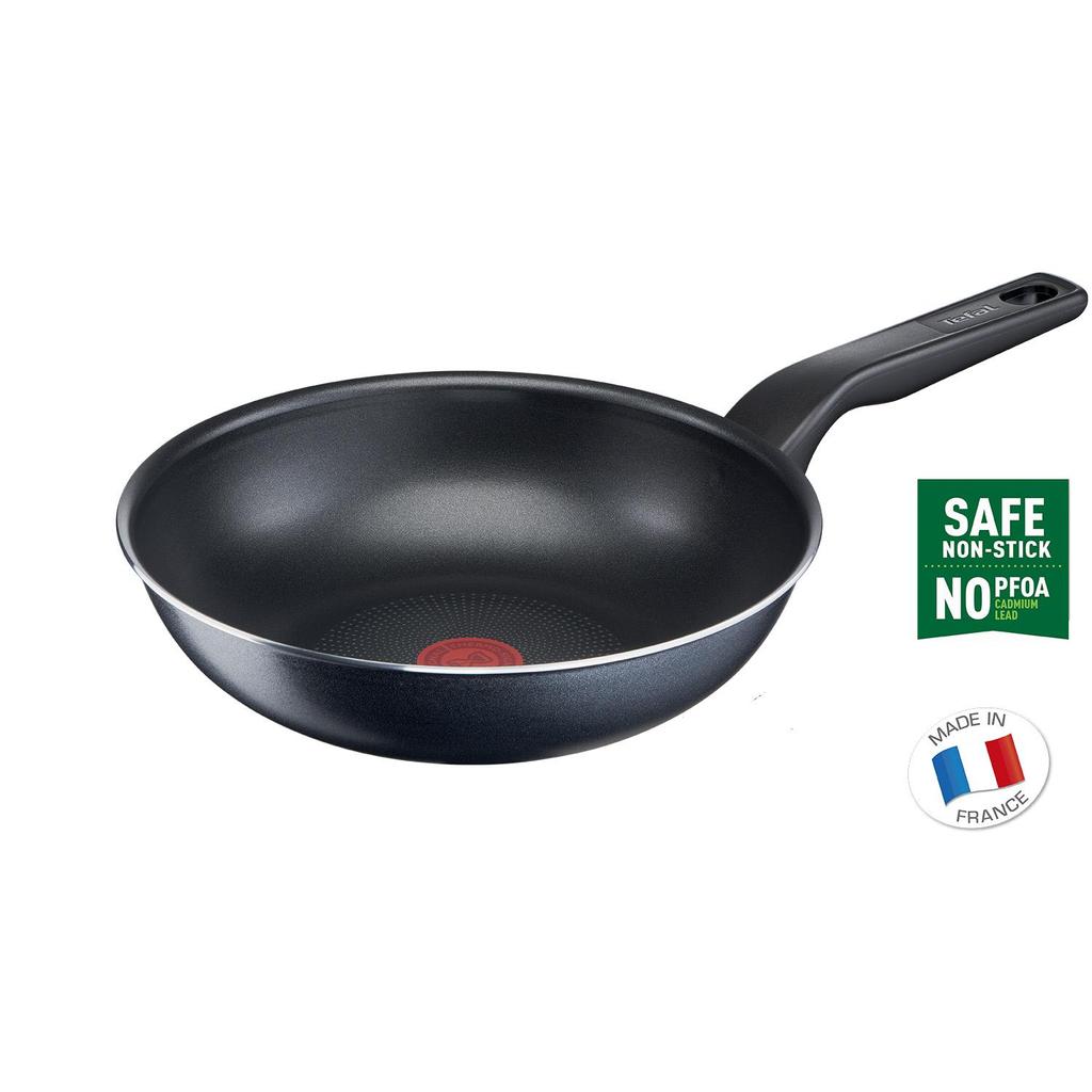 Tefal Сковорода-вок XL Force с титановым антипригарным покрытием (24см, 28см) Можно мыть в посудомоечной машине в духовке без PFOA Серый