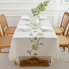 Green Embroidered Dining Table Fabric Cotton and Linen Cover Dining Table Flag Tablecloth Dining Table Mat