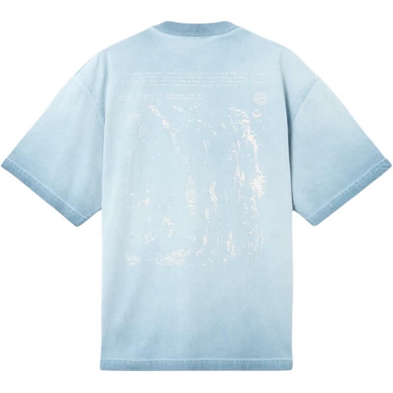 Stone Island Round Neck Short Sleeve Letter Logo T-Shirt Men t-shirts L1S152100002S0366-V004A