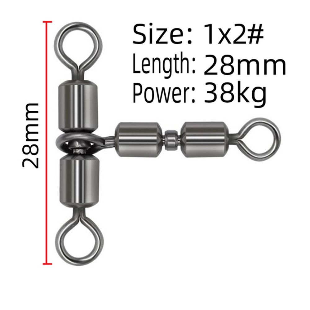 Rolling Triple Connector Fishing Connector Solid Connector Solid Ring Fishing Tackle Fishing Swivel