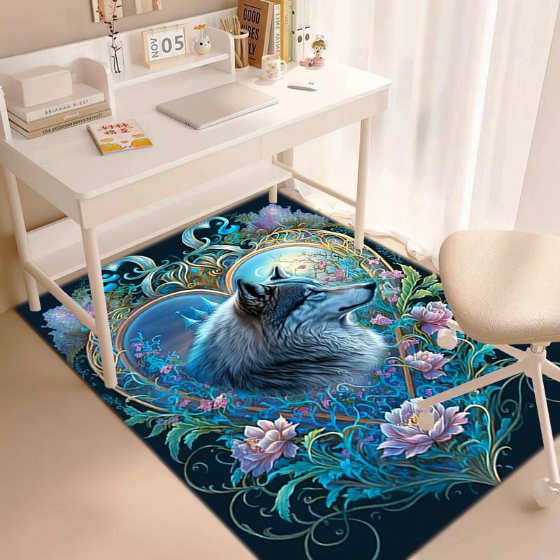 Wolf Heart Floral Fantasy Carpet Is Suitable For Living Room And Bedroom Doormats Office Balcony Decorative Carpet A8