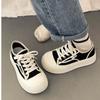 Canvas Shoes Women's Platform Small Man 2025 New Versatile Student Big Head Board Shoes Ins Trendy Soft Sole White Shoes Women