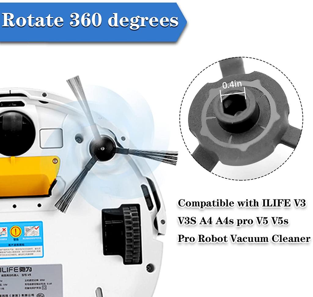 Side Brush HEPA Filter Kit for  ilife v5s v5 x5 ilife V3s v3s pro v3l v5s pro v50 Robot Vacuum Cleaner Panda x500