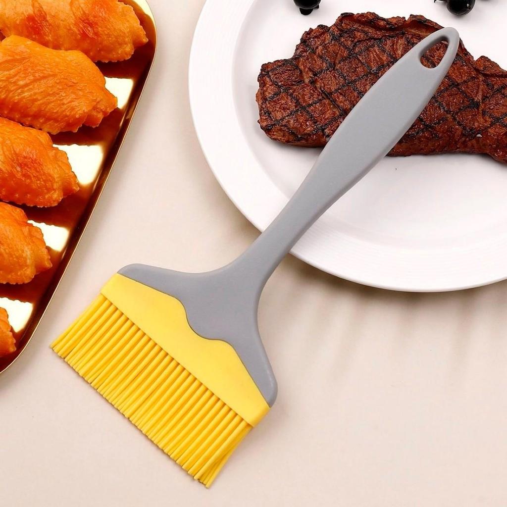 Широкая силиконовая кисть для соуса BBQ и выпечки - Прочная, не линяет, для гриля, выпечки и блинов