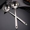 Soup Ladle Non-stick Ergonomic Stainless Steel Grinding Polishing Serving Soup Spoon for Bakery
