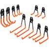 Samkos Garage Wall Hooks, Set of 10, Orange