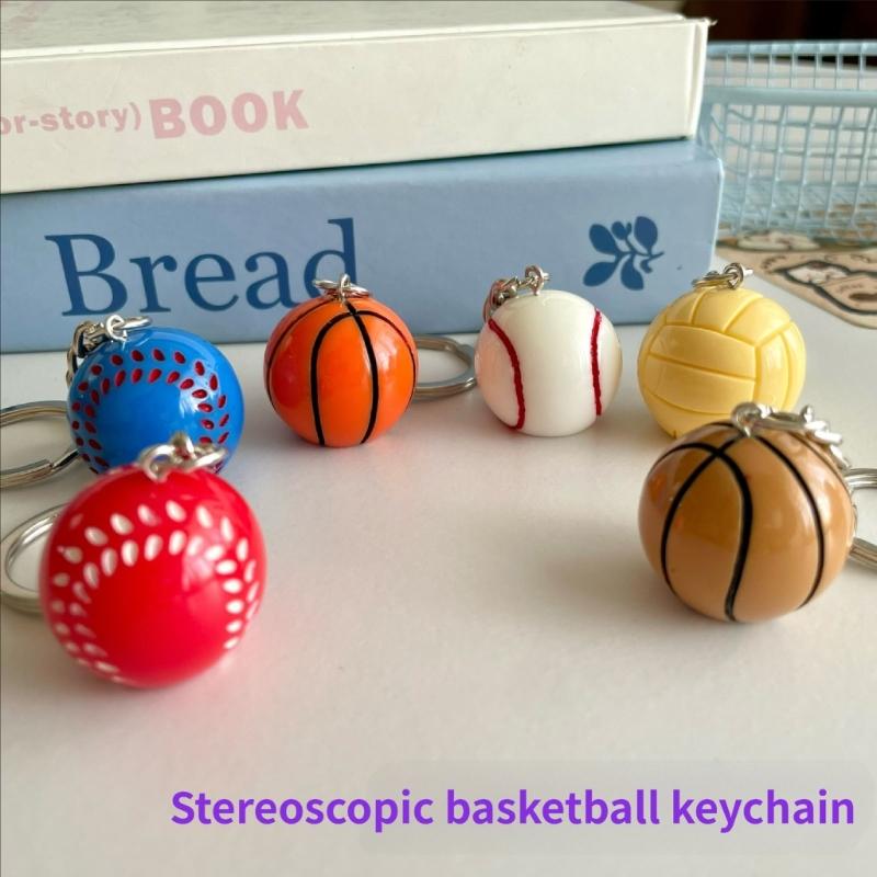Креативный 3D Брелок Баскетбольный Футбольный Ручная Работа Из Смолы Спортивная Тема Украшение Для Сумок Ключей Салона Автомобиля Подарок