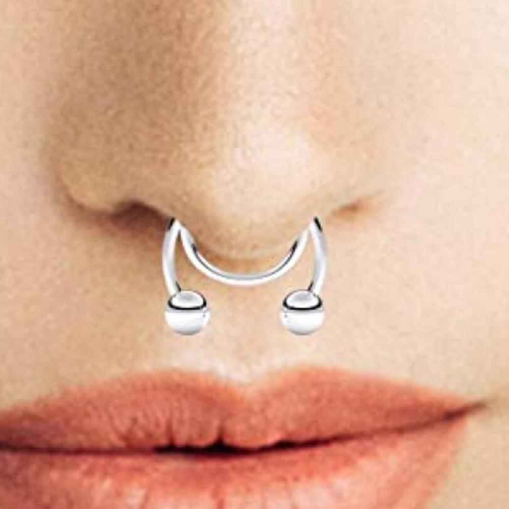 1pcs Nasal Septum Ball Stainless Steel Piercing Jewelry Body Jewelry Nose Rings
