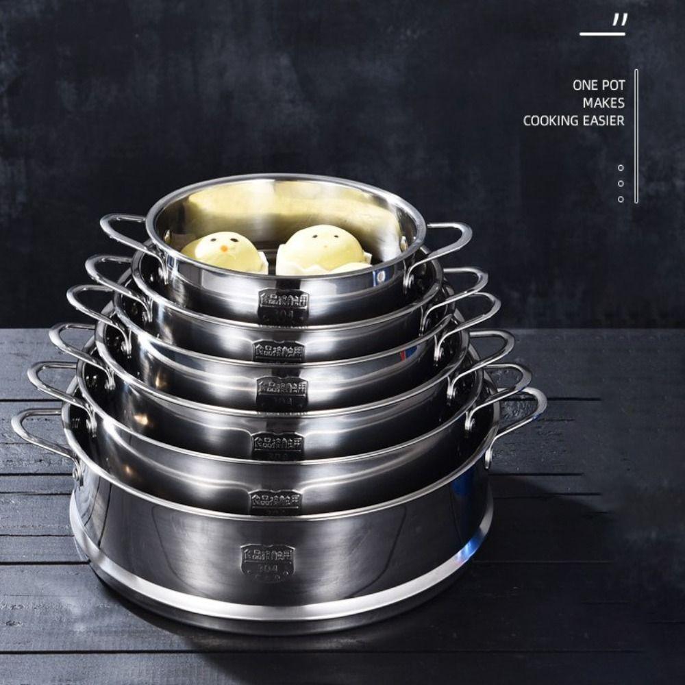 Kitchen Cooking Tool Steamer Basket with Double Ear Pot Steaming Grid New Drain Basket