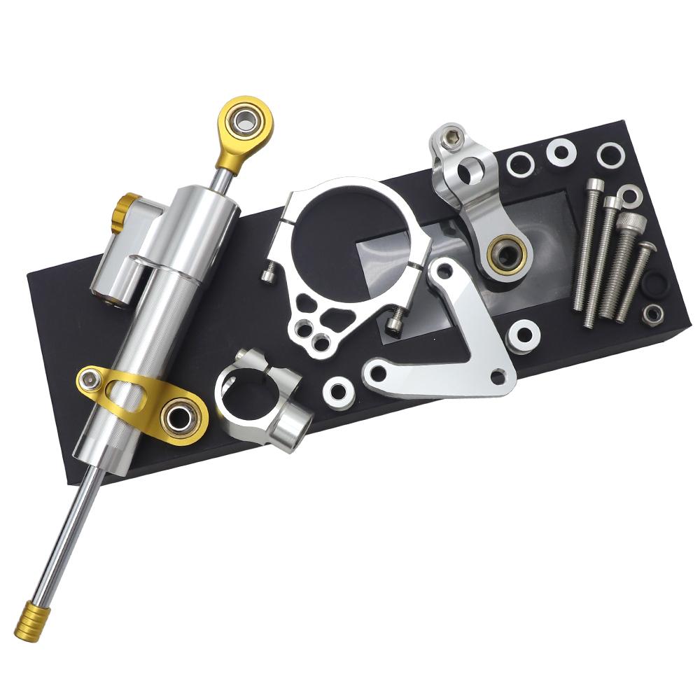 For Ducati SUPERBIKE 848 2008-2012 1098 2007-2009 1198 2009-2011 CNC Steering Damper Stabilizer Bracket Set Saftety Accessories