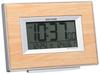 RHYTHM FitWave D174 Alarm Digital Alarm Clock with Temperature and Humidity Brown Brown Wood 8RZ174SR07 Clock, Radio-Controlled Monitors, Calendar,