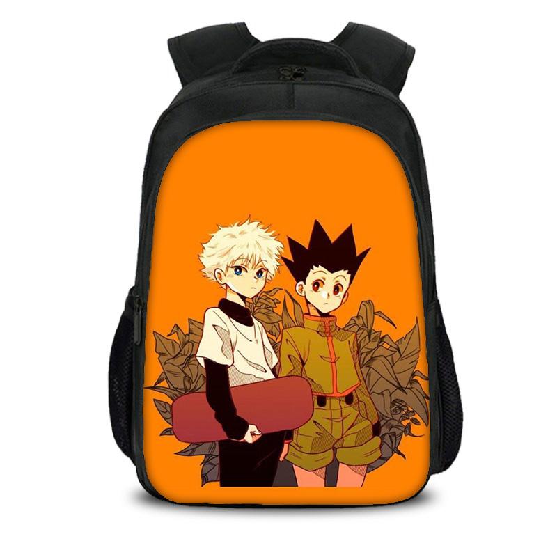 HUNTER × HUNTER Двухслойный рюкзак с принтом из аниме Легкий Детский сад Начальная школа Мальчики и Девочки Лучший подарок на день рождения