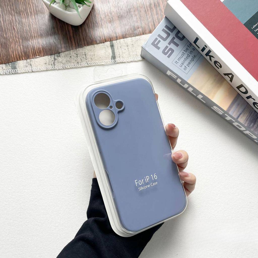 Жидкий силикон iPhone 16/15/14/13 Коробка Apple Жидкий силиконовый чехол для телефона Противоударный защитный чехол