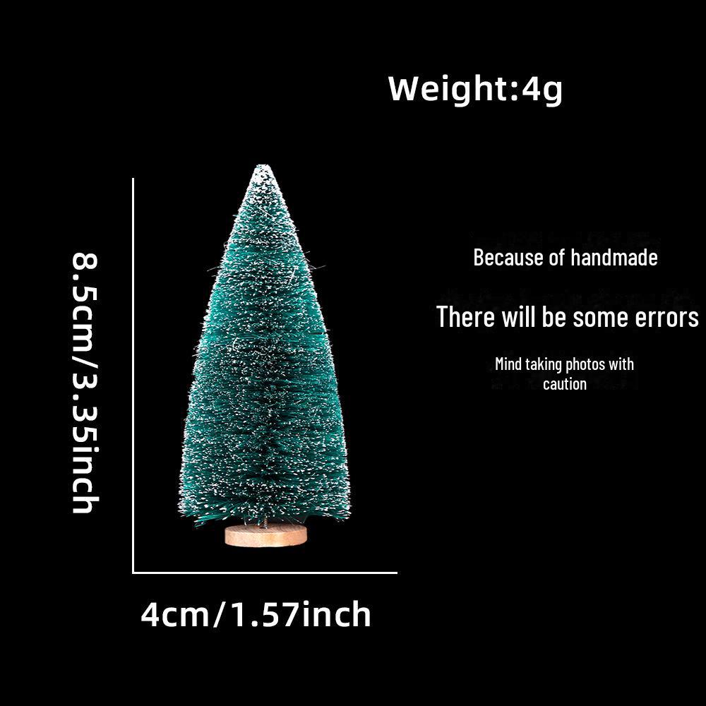 White Mini Christmas Tree Desktop Ornament - Small Christmas Decorations for Window Display
