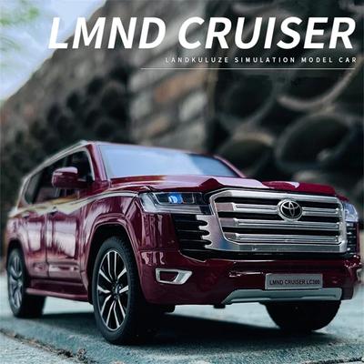 Новый 1:24 Toyota LAND CRUISER LC300 Prado SUV Модель автомобиля из литого металла Игрушечные внедорожники Модель автомобиля Моделирование Детский подарок