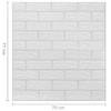 Papier peint 3D autoadhésif Briques 20 pcs Blanc
