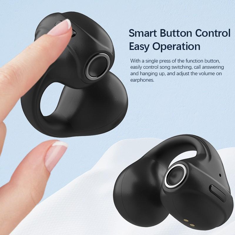 Bluetooth 5,3, беспроводные наушники-вкладыши с открытым ухом, наушники-крючки с микрофоном для спорта, бега, вождения, гарнитура