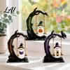 Spooky Porch Accessories Halloween Swinging Ghost on Tree Figurine Resin Swing Statue Festive Horror Atmosphere Reading Ornament Indoor Outdoor